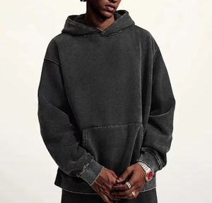 Vente chaude broderie noir surdimensionné unisexe pull en polyester blanc sweats à capuche et sweat-shirt pour hommes - Product Image 1