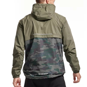 Custom Design Eco-friendly Polyester Windbreaker Coat <b>Camo</b> Streetwear Moto Biker Hiking Quick Dry <b>Men's</b> Waterproof Zipper <b>Jacket</b> - Product Image 4