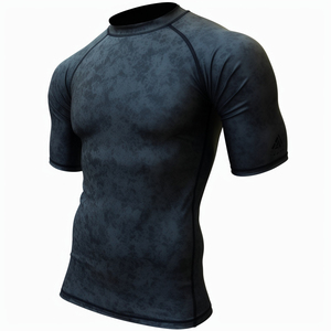 Haut Rashguard personnalisé pour homme Chemise à manches courtes à compression à séchage rapide pour usage MMA Excellent gilet de sublimation en tissu personnalisé - Product Image 6