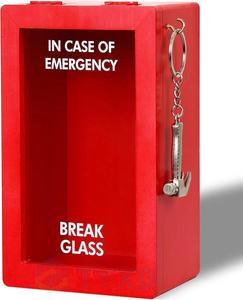 Caja <span class=keywords><strong>de</strong></span> <span class=keywords><strong>Emergencia</strong></span> Divertida con Martillo - Decoración <span class=keywords><strong>de</strong></span> Escritorio Metálica Personalizada y Regalo Original - Product Image 1