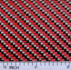 ผ้าคาร์บอนไฟเบอร์ทอสีแดงทอลายทแยงสำหรับงานฝีมือกลางแจ้งและอุตสาหกรรมที่ Use-310gsm ความหนา0.3มม. - Product Image 3