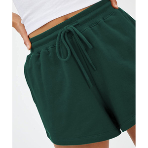 Pantalones cortos deportivos para mujer, ropa de calle con cordón, informal, Color sólido, para verano - Product Image 2