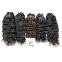 Extensions de cheveux humains Remy indiens naturels, non traités, non chimiques, alignés sur la cuticule, ondulés, qualité export, pour tressage