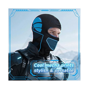 Masque de ski et de moto, coupe-vent, balaclava, protection intégrale du visage avec trous d'aération, compatible avec les casques, design unisexe, noir, marron - Product Image 5