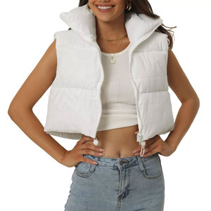 Ropa informal para mujer estilo de invierno 2024 nueva oferta Crop Top Puffer chaleco bajo MOQ buen diseño Crop Top Puffer chaleco - Product Image 1