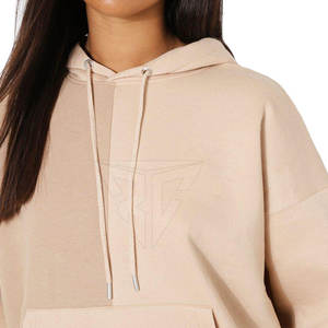 Conjunto de sudadera con capucha y pantalones cortos de Invierno para mujer, 2 piezas, personalizable, 100% algodón, transpirable, 2025 - Product Image 5