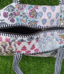 Bolsa de Lona de Algodón Estilo Bohemio Hecha a Mano para Mujer, Asa de Tela Cómoda, Decoración con Cadenas y Cremallera, Bolso de Viaje Moderno - Product Image 6