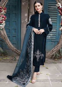 DERNIER TRAVAIL DE BRODERIE ZARI INDIEN/PAKISTANI SUR LONG PANTALON KURTA AVEC ROBE DUPATTA POUR robe de fête pour fête/mariage = 2023 - Product Image 2