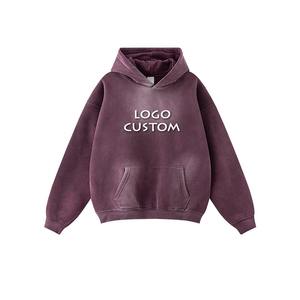 Sudadera con capucha deportiva informal para hombre, diseño nuevo, holgada, con forro polar, 100% algodón teñido liso, temporada de invierno, 2 piezas, transpirable y de secado rápido. - Product Image 5