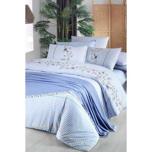 Sarev Eva Bella V4 blu Pique Set copripiumino doppio