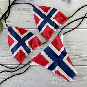 Vintage vieilli et rayé pologne drapeau Sexy Bikini Bikini maillot de bain Top qualité blague maillots de bain vacances haute qualité 2025 - Product Image 1