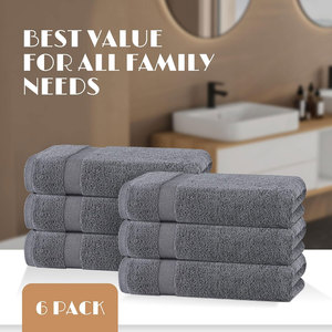 Juego de toallas de baño de algodón de lujo de 24x50 pulgadas, toallas Súper suaves duraderas y altamente absorbentes para uso en el hogar, Spa y gimnasio - Product Image 3