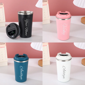 Mug à café isotherme 510 ml avec affichage LED de la température, alimenté par batterie, pour le bureau et le rangement sur le bureau - Product Image 1