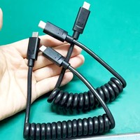 Cable USB tipo C en espiral 10Gbps 60W Spring PD Tipo C Cable de carga para MacBook Pro Pad Air 4 Galaxy