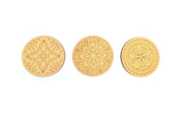 Ensemble de sous-verres en bois découpés au laser, design classique, écologique, 4/6 pièces, vaisselle, design floral, gravure personnalisée