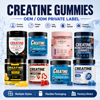 Gummies de Créatine Monohydrate OEM ODM, Compléments Alimentaires à Marque Privée, Formule Végétalienne Personnalisée, Fabricant, Faible MOQ, Approvisionnement Direct Usine