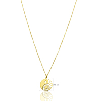 Yin Yang Design hangerketting voor vrouwen, minimalistische vorm, Turkse groothandel, handgemaakt, 925 sterling zilveren sieraden