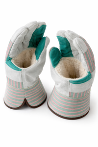 Gants de travail en cuir isolés doublés de polaire Protection des mains de sécurité pour la construction Fabrication industrielle OEM - Product Image 5