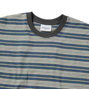 Camiseta Personalizada al por Mayor 100% Algodón, Estilo Patchwork a Rayas, Cuello Redondo Informal, Manga Corta, Color Popular - Product Image 6