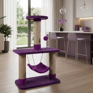 Griffoir pour chat Amistar Cat Palace Violet Comfort de haute qualité, adapté à toutes les tailles de chats. - Product Image 3