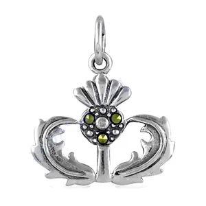 Colgante de Espino de Plata de Ley 925, Estilo Religioso, Joyería Escocesa, Chapado en Rodio, Acabado en Oro Rosa, Dijes de Platino - Product Image 2