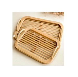 Bandeja de madera de diseño lujoso, té y café Perfecta para servir, bandeja de servidor de galletas para accesorios de utensilios de cocina - Product Image 4
