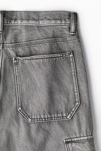 Baggy Cargo hommes rigide coton Denim bleu pantalon jean décontracté de qualité supérieure jambe arrondie cheville pile personnalisé ODM & OEM Cargo pantalon - Product Image 3