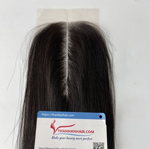Wholesale 100% Human Hair Extensions Straight Natural Wave High Quality Lace Closure Raw Hair with No Shedding or <b>Tangles</b> HD - Product Image 2