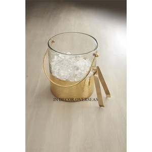 Meilleure qualité en métal fait de couleur rouge enduit de poudre aspect attrayant seau à glace boisson baignoire boissons refroidisseur avec couvercle supérieur argenté - Product Image 6