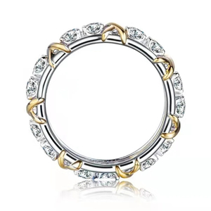 18K Gold Plated 925 Sterling <b>Silver</b> High Quality Hip Hop Style <b>Adjustable</b> Size IGI Certified <b>Ring</b> for Men and Women - Product Image 1