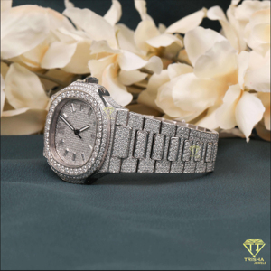 นาฬิกากลไกสำหรับผู้ชายหน้าปัดกระจก42มม. หรูหรามีตัวเลขอารบิกที่ปรับแต่งได้ทำจากสเตนเลสเสน่ห์ของฮิปฮอปแร็ปเปอร์ - Product Image 2