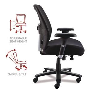 Silla de gerente grande y alta Alera ALEFN44B14 de la serie Faseny, ergonómica, de 17,48 a 21,73 pulgadas. Soportes para la altura del asiento con capacidad para hasta 400 libras, color negro - Product Image 5