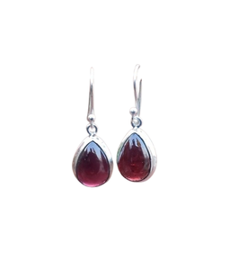 Boucles d'oreilles en pierres précieuses grenat Bijoux pour femmes Bijoux en argent style bohème Boucles d'oreilles en argent sterling 925 Tendance Boucles d'oreilles faites à la main Cadeau pour elle - Product Image 1