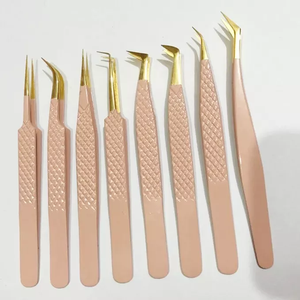 Pinzas para Pestañas de Acero Inoxidable Personalizadas, Punta de Fibra, Punta Nano, Juego de 5 Piezas, Precisión, Antiestáticas, Duraderas, Proveedor Mayorista - Product Image 2