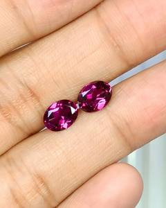 หินควอทซ์ธรรมชาติพลอยโกเมน rhodolite สีม่วงเจียระไนขนาด6x8มม. จากผู้ผลิต - Product Image 3