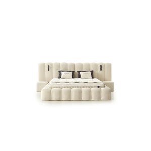 Juego de Cama Ajustable Resistente Rihanna con Tapicería Iluminada y Almacenamiento, Estructura de Metal, 150X200, Diseño Moderno - Product Image 1