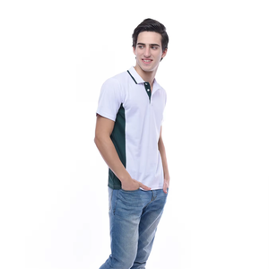 T-shirt unisexe décontracté Ultifresh en laine avec panneau contrasté, 50% polyester 50% coton, respirant, brodé, ODM - Product Image 1