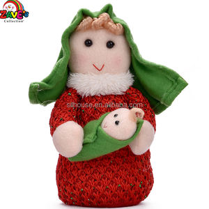 Zaves Tessuto Lavorato a Maglia Decorazione Natalizia da Tavolo Presepe Sacra Famiglia con Gesù e i Tre Re Magi, Design Unico e Nuovo Artigianato Natalizio - Product Image 3