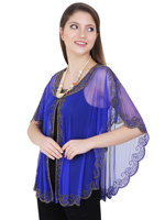 Nouvelle Robe Décontractée Grande Taille Algérienne de Haute Qualité, Poncho en Tulle Brodé à la Main de Perles et Paillettes, Idéale pour Soirées et Clubs