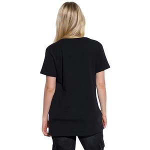 T-shirt décontracté pour femme, coupe régulière, 100% coton, respirant, sans motif, manches longues, col rond, maille, tailles XS XXS XL - Product Image 1