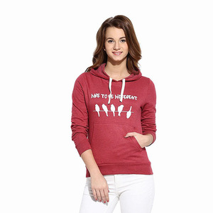 Sudadera con capucha de algodón para mujer, ropa deportiva cómoda y duradera, hecha en Color rojo, hecha en Pakistán, superventas - Product Image 6