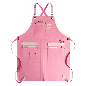 Sleeveless Canvas Polyester Bib <b>Apron</b> Reusable Cooking <b>Kitchen</b> <b>Aprons</b> for Women and Men Chef Style - Product Image 4