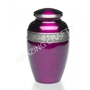 Nuevo Diseño Tradicional, Urna Funeraria de Aluminio Hecha a Mano en Color Rosa Real, Ecológica, Duradera, Estilo Americano, Capacidad de 200 Pulgadas Cúbicas - Product Image 2