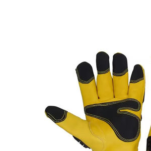 ถุงมือทำงานป้องกันการสั่นสะเทือน ป้องกันการบาด หนังคุณภาพดีเยี่ยม ถุงมือช่างงานหนัก ป้องกันแรงกระแทก ถุงมือทำงานกันกระแทก - Product Image 5