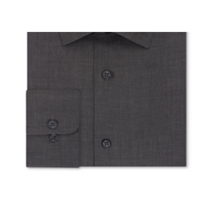 เสื้อเชิ้ตผู้ชาย Calvin Klein รุ่นคลาสสิค ฟิต ไม่ต้องรีด ผ้าเฮอร์ริงโบน คอปกสเปรด ผ้าฝ้าย 100% สีเทา ไซส์ 18-36-37 - Product Image 3