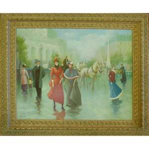 Pintura al óleo española de Bonnard lista para colgar para decoración de pared del hogar 41 X 34 Abcp-266 - Product Image 1