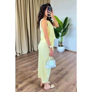 Basic Model Yellow <b>Linen</b> Wholesale <b>Set</b> - Yellow - Product Image 3
