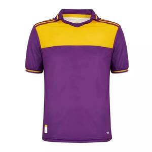 Maillot de football en polyester pour hommes respirant meilleur matériau vêtements de sport maillots personnalisés solide à manches courtes pour l'été et l'hiver - Product Image 1