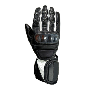 Gants de course mi-doigts en cuir de vachette coupe-vent Rouge Noir Alpine Star Personnalisés Revêtement en polyuréthane Respirant Imperméable Anti-choc - Product Image 4