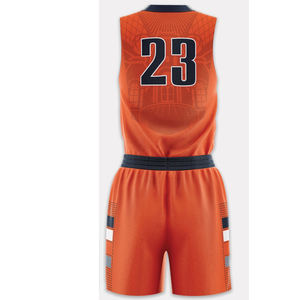 ชุดบาสเก็ตบอลขายส่ง คุณภาพสูง แบบไม่มีแขน ออกแบบเองสำหรับทีม - Product Image 2